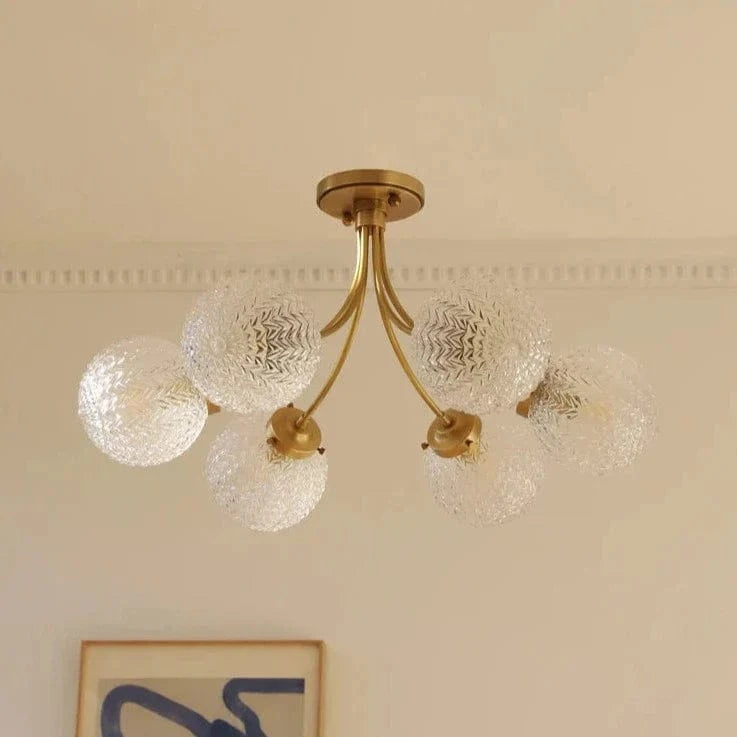 Plafonnier doré de luxe avec boules - Style américain | Marco Lucetti