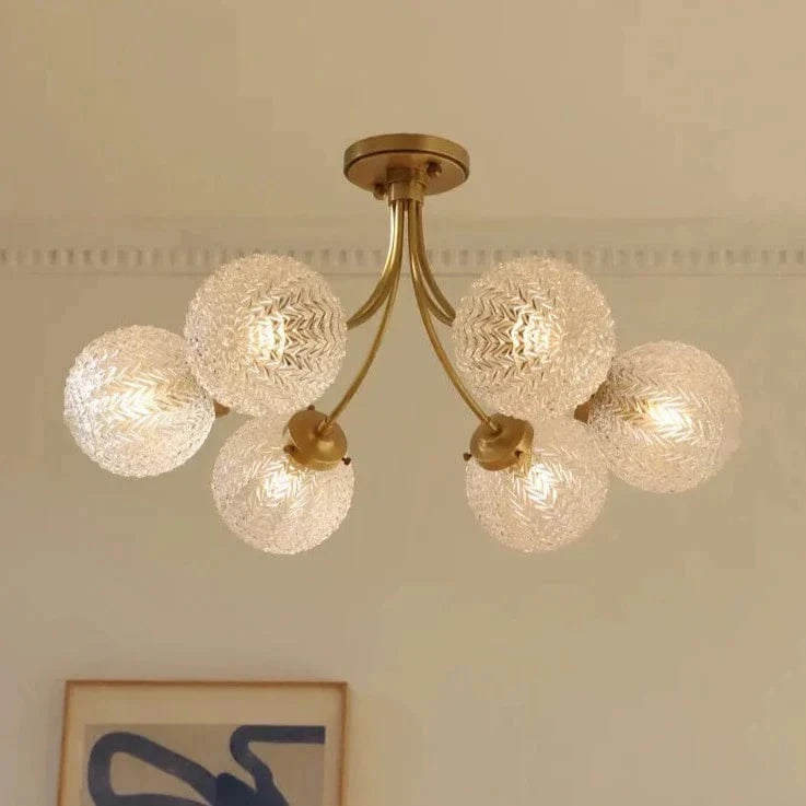 Plafonnier doré de luxe avec boules - Style américain | Marco Lucetti