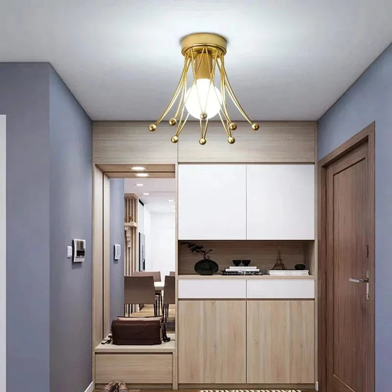 Plafonnier doré de luxe E27 Couronne - Éclairage raffiné pour votre intérieur | Marco Lucetti