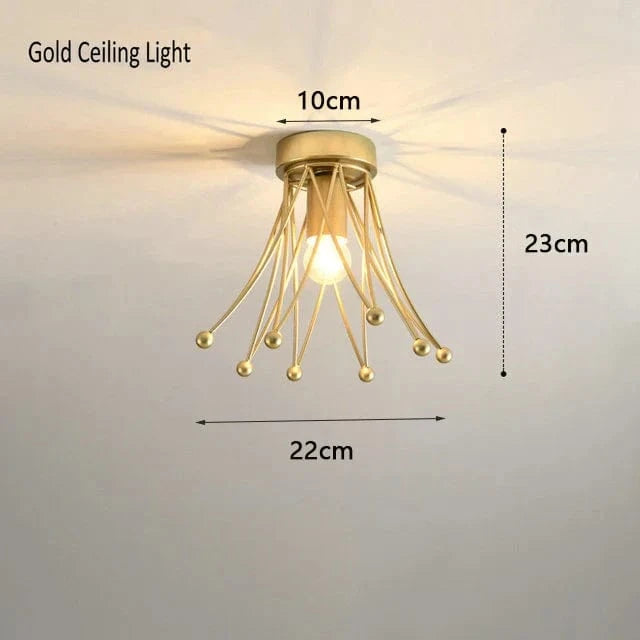 Plafonnier doré de luxe E27 Couronne - Éclairage raffiné pour votre intérieur | Marco Lucetti Plafonnier doré / Pas d&#39;ampoule