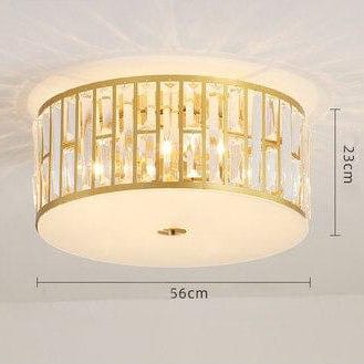 Plafonnier doré en cristal PylonnaLux | Marco Lucetti D 56 x H 23 cm