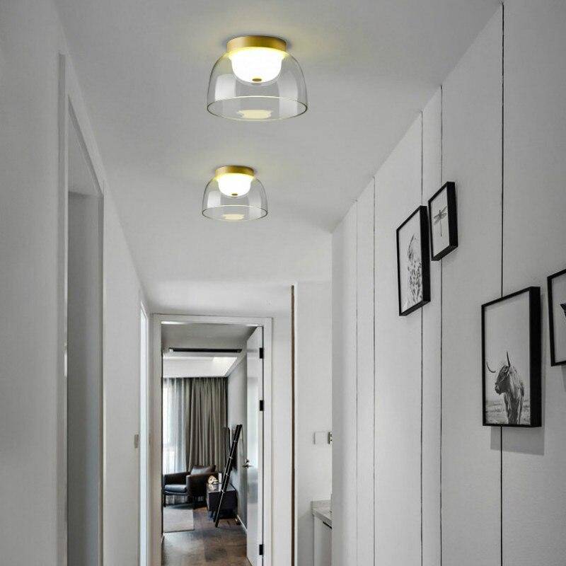 Plafonnier doré en verre, tailles variées | Marco Lucetti