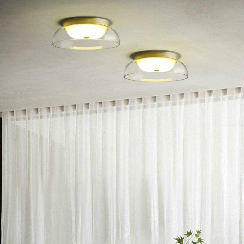 Plafonnier doré en verre, tailles variées | Marco Lucetti