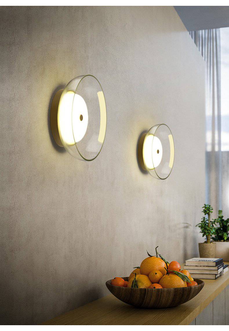 Plafonnier doré en verre, tailles variées | Marco Lucetti