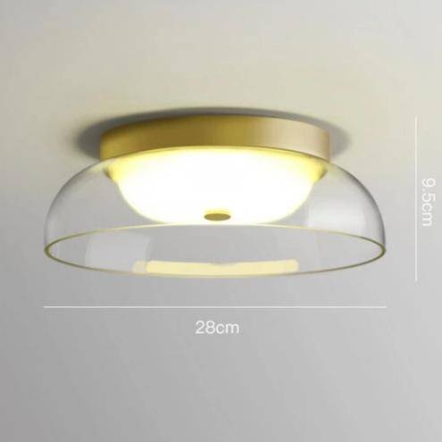 Plafonnier doré en verre, tailles variées | Marco Lucetti A