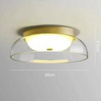 Plafonnier doré en verre, tailles variées | Marco Lucetti A