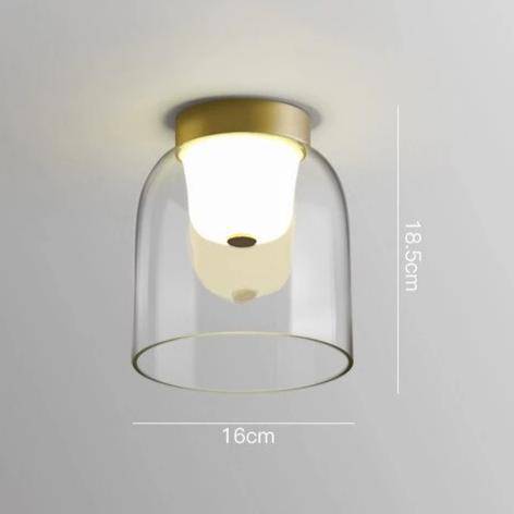 Plafonnier doré en verre, tailles variées | Marco Lucetti C