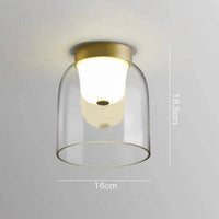 Plafonnier doré en verre, tailles variées | Marco Lucetti C