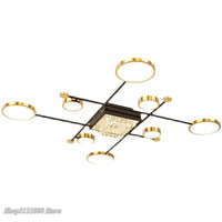 Plafonnier élégant en cadre alu doré avec LED | Marco Lucetti