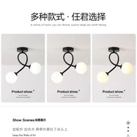 Plafonnier élégant verre noir et or | Marco Lucetti