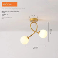 Plafonnier élégant verre noir et or | Marco Lucetti Or