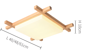 Plafonnier LED en bois Botimi