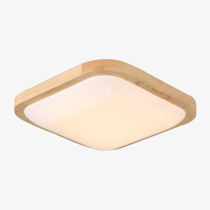 Plafonnier LED Bois Carré Tatami