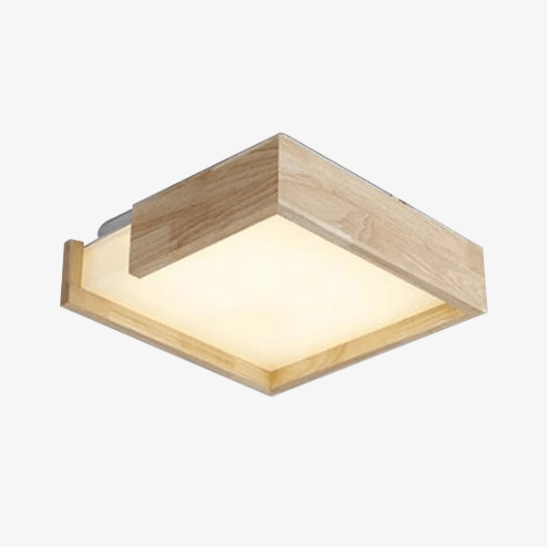 Plafonnier LED Design en Bois Square.