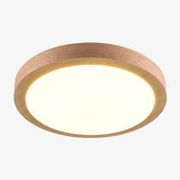 Plafonnier rond en bois à LED Botimi