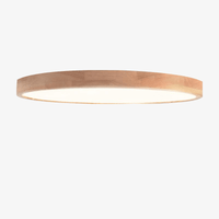 Plafonnier LED en bois rond ultra-fin