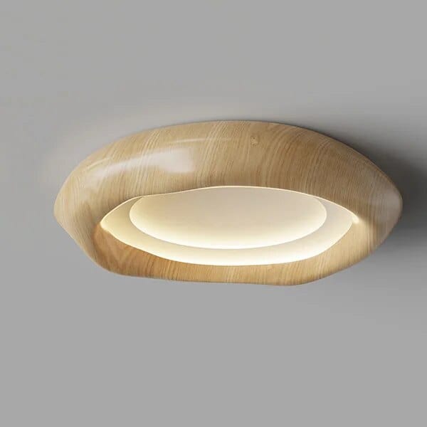 Plafonnier en bois de noyer design | Marco Lucetti Jaune C