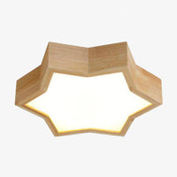 Plafonnier Étoile en Bois