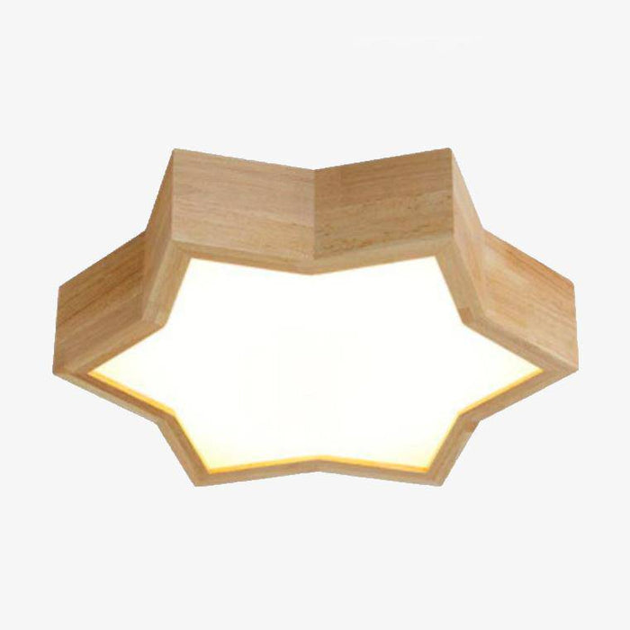 Plafonnier Étoile en Bois