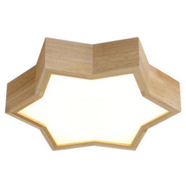 Plafonnier Étoile en Bois