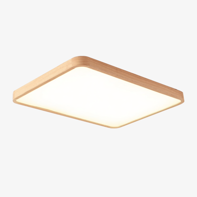 Plafonnier en bois LED arrondi - Rectangulaire | Marco Lucetti
