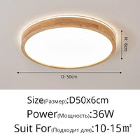 Plafonnier en bois massif avec protection contre la lumière bleue pour les yeux | Marco Lucetti