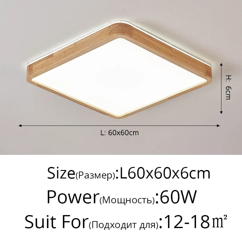 Plafonnier en bois massif avec protection contre la lumière bleue pour les yeux | Marco Lucetti