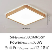 Plafonnier en bois massif avec protection contre la lumière bleue pour les yeux | Marco Lucetti