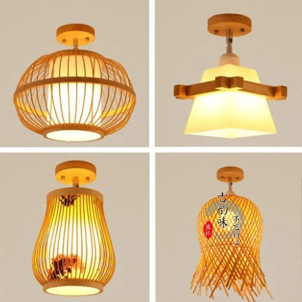 Plafonnier en bois naturel en bambou - Éclairage Déco - Collection Nature Bohème | Marco Lucetti