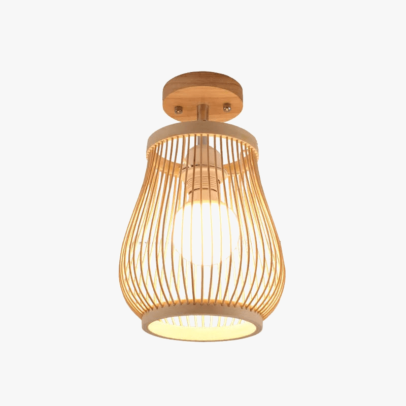 Plafonnier en bois naturel en bambou - Éclairage Déco - Collection Nature Bohème | Marco Lucetti