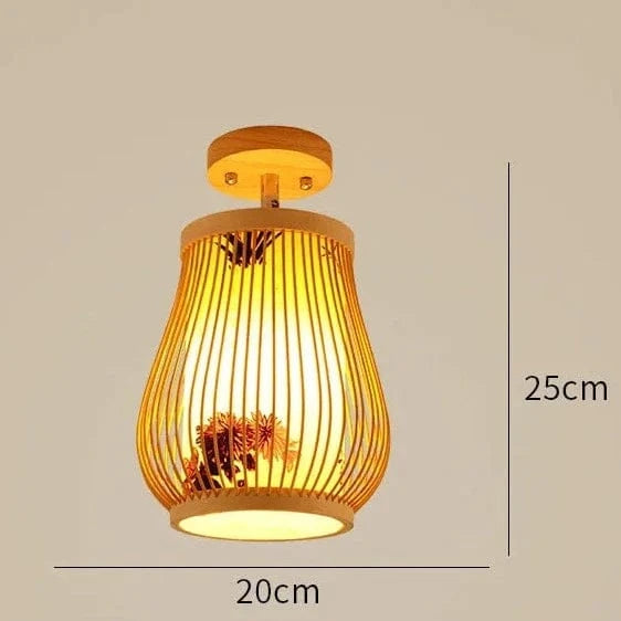 Plafonnier en bois naturel en bambou - Éclairage Déco - Collection Nature Bohème | Marco Lucetti C