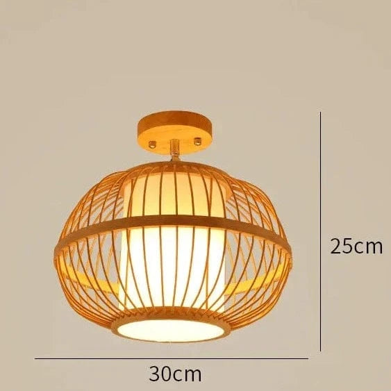 Plafonnier en bois naturel en bambou - Éclairage Déco - Collection Nature Bohème | Marco Lucetti E