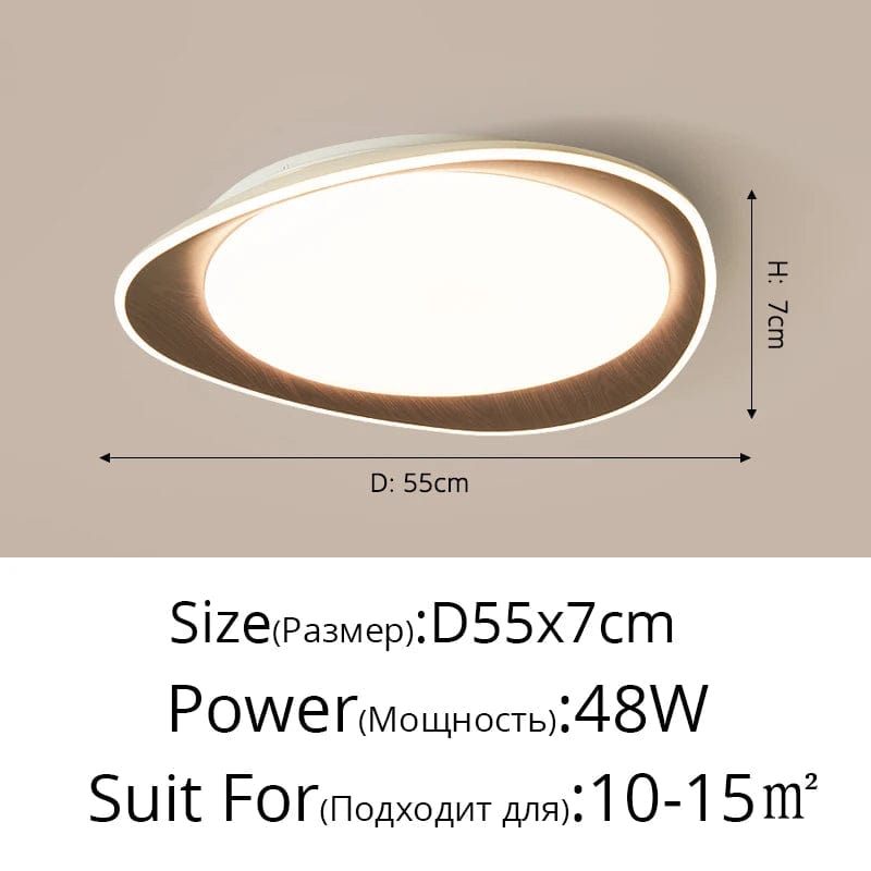 Plafonnier en bois véritable avec lumières LED pour salon, chambre ou cuisine | Marco Lucetti