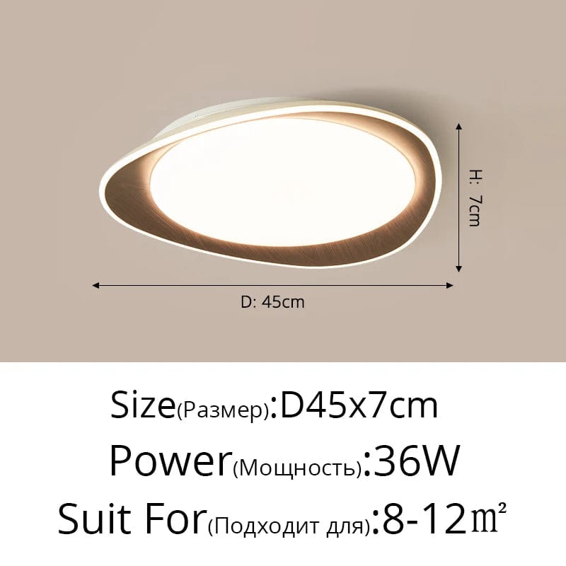 Plafonnier en bois véritable avec lumières LED pour salon, chambre ou cuisine | Marco Lucetti