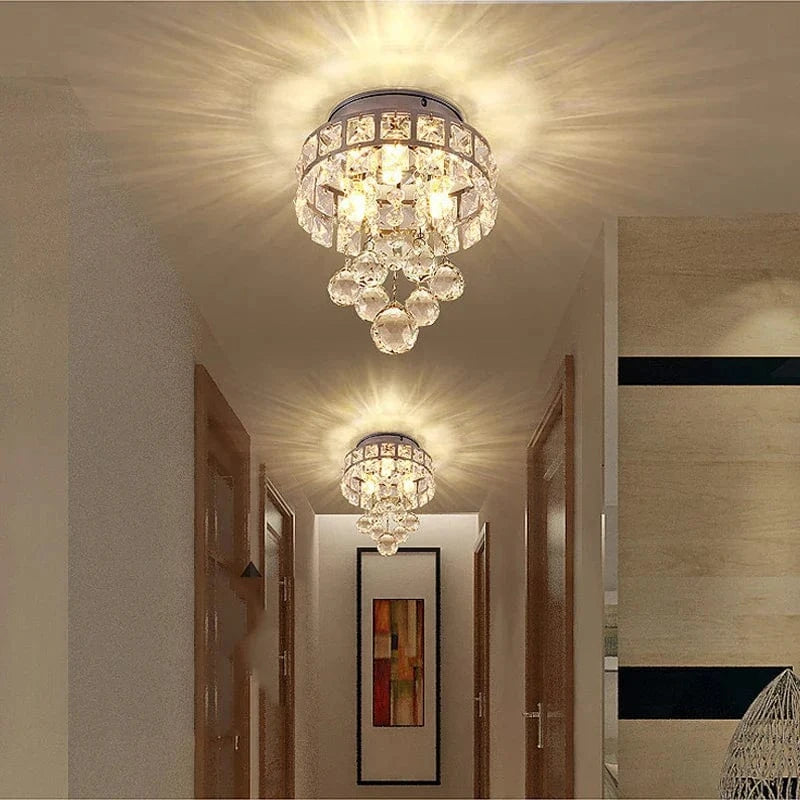 Plafonnier en cristal LED suspendu moderne - Finition chromée | Marco Lucetti