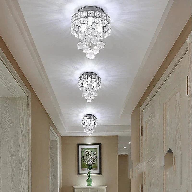 Plafonnier en cristal LED suspendu moderne - Finition chromée | Marco Lucetti