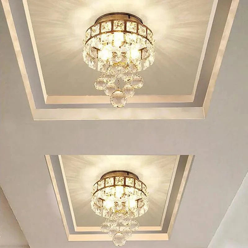 Plafonnier en cristal LED suspendu moderne - Finition chromée | Marco Lucetti