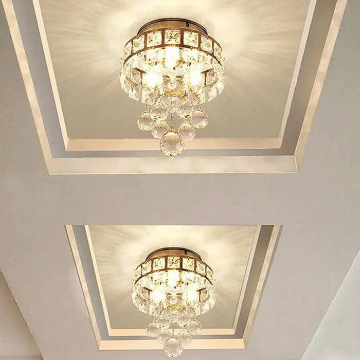 Plafonnier en cristal LED suspendu moderne - Finition chromée | Marco Lucetti