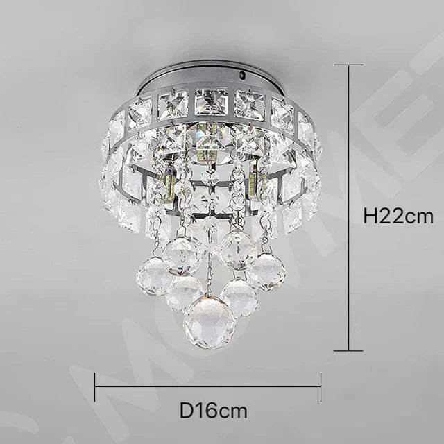 Plafonnier en cristal LED suspendu moderne - Finition chromée | Marco Lucetti Argent / Blanc chaud