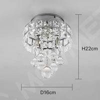 Plafonnier en cristal LED suspendu moderne - Finition chromée | Marco Lucetti Argent / Blanc chaud