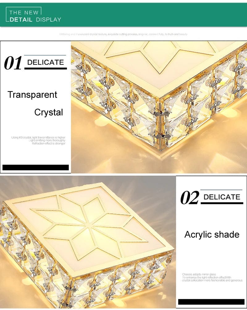 Plafonnier en cristal moderne pour salon, couloir, chambre, escaliers, vestibule, balcon et allée | Marco Lucetti