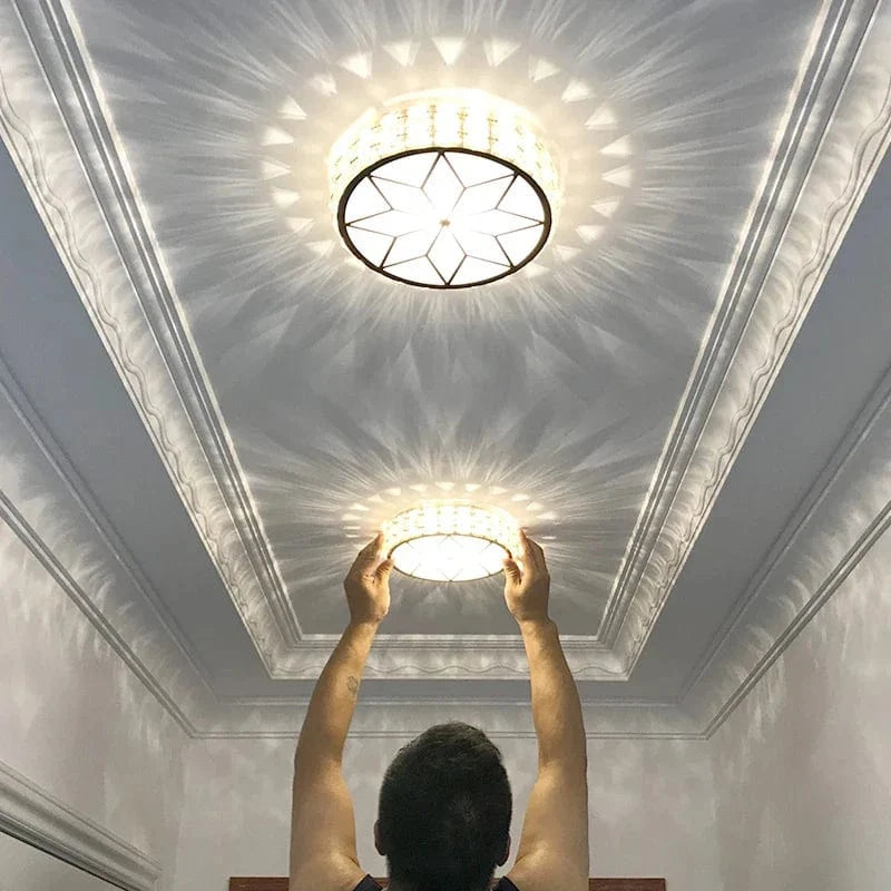 Plafonnier en cristal moderne pour salon, couloir, chambre, escaliers, vestibule, balcon et allée | Marco Lucetti