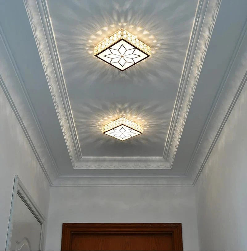 Plafonnier en cristal moderne pour salon, couloir, chambre, escaliers, vestibule, balcon et allée | Marco Lucetti