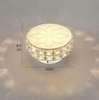 Plafonnier en cristal moderne pour salon, couloir, chambre, escaliers, vestibule, balcon et allée | Marco Lucetti Style rond