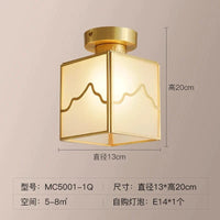 Plafonnier en cuivre style Chinois moderne pour café-bar oriental | Marco Lucetti Plafonnier