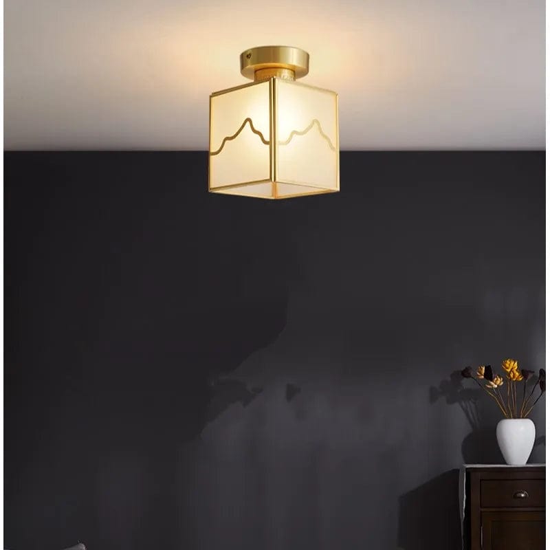 Plafonnier en cuivre style Chinois moderne pour café-bar oriental | Marco Lucetti Plafonnier