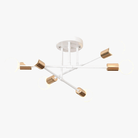 Plafonnier en fer forgé à tiges multiples pour salon Style Vintage Loft Industriel Scandinave | Marco Lucetti