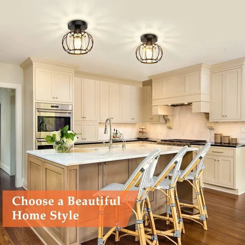 Plafonnier en fer forgé de style américain - Collection ForgeUS | Marco Lucetti