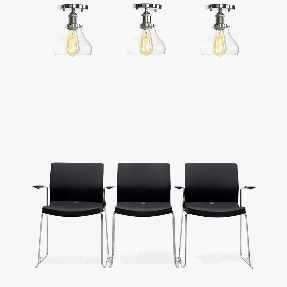 Plafonnier en verre clair pour illuminer votre allée, balcon, café ou restaurant | Marco Lucetti