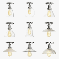 Plafonnier en verre clair pour illuminer votre allée, balcon, café ou restaurant | Marco Lucetti